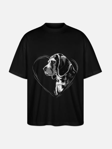 Beagle - Stanley/Stella Oversized Unisex Bio T-Shirt Blaster 2.0 - Schwarz