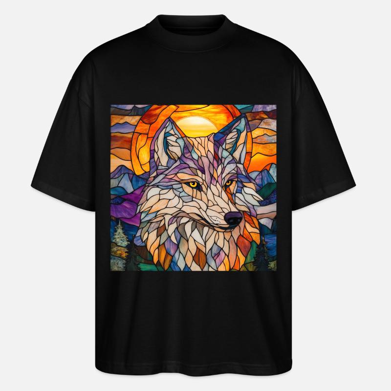 Wolf - Stanley/Stella Oversized Unisex Bio T-Shirt Blaster 2.0 - Schwarz