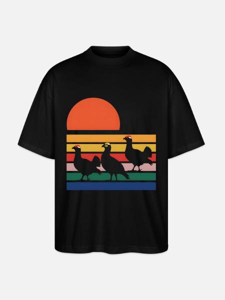 Auerhahn - Stanley/Stella Oversized Unisex Bio T-Shirt Blaster 2.0 - Schwarz