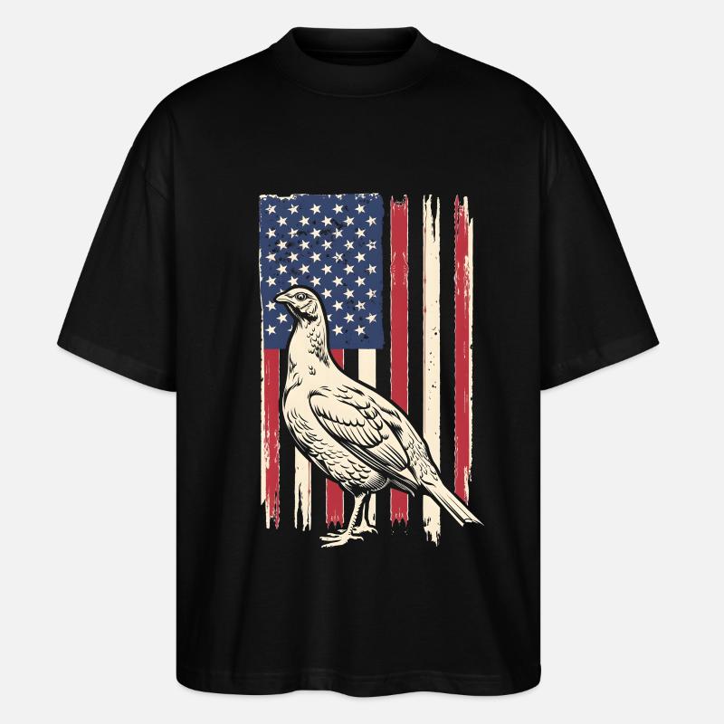 Auerhahn - Stanley/Stella Oversized Unisex Bio T-Shirt Blaster 2.0 - Schwarz