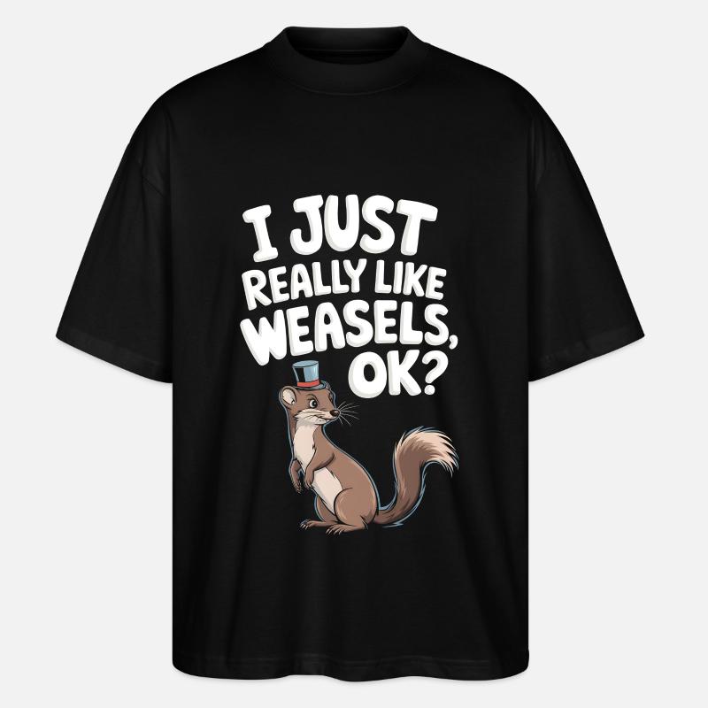 Wiesel - Stanley/Stella Oversized Unisex Bio T-Shirt Blaster 2.0 - Schwarz