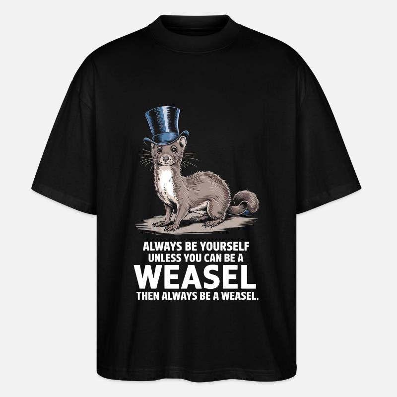 Wiesel - Stanley/Stella Oversized Unisex Bio T-Shirt Blaster 2.0 - Schwarz