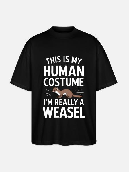 Wiesel - Stanley/Stella Oversized Unisex Bio T-Shirt Blaster 2.0 - Schwarz