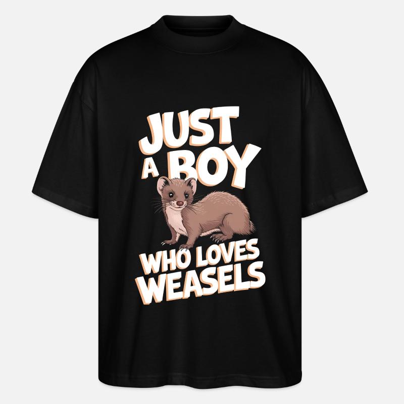 Wiesel - Stanley/Stella Oversized Unisex Bio T-Shirt Blaster 2.0 - Schwarz