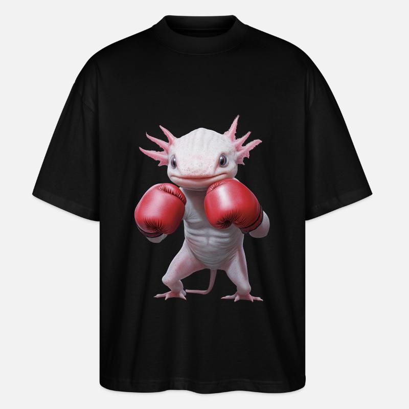 Axolotl - Stanley/Stella Oversized Unisex Bio T-Shirt Blaster 2.0 - Schwarz