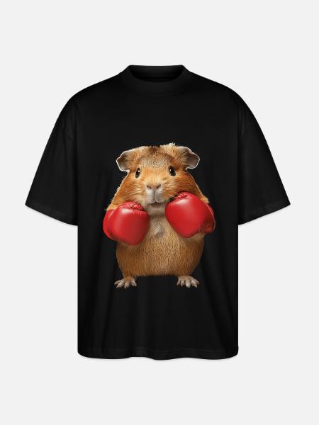 Meerschweinchen - Stanley/Stella Oversized Unisex Bio T-Shirt Blaster 2.0 - Schwarz