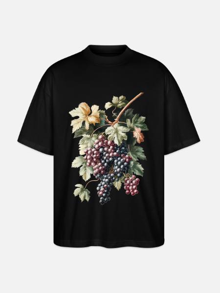 Trauben - Stanley/Stella Oversized Unisex Bio T-Shirt Blaster 2.0 - Schwarz