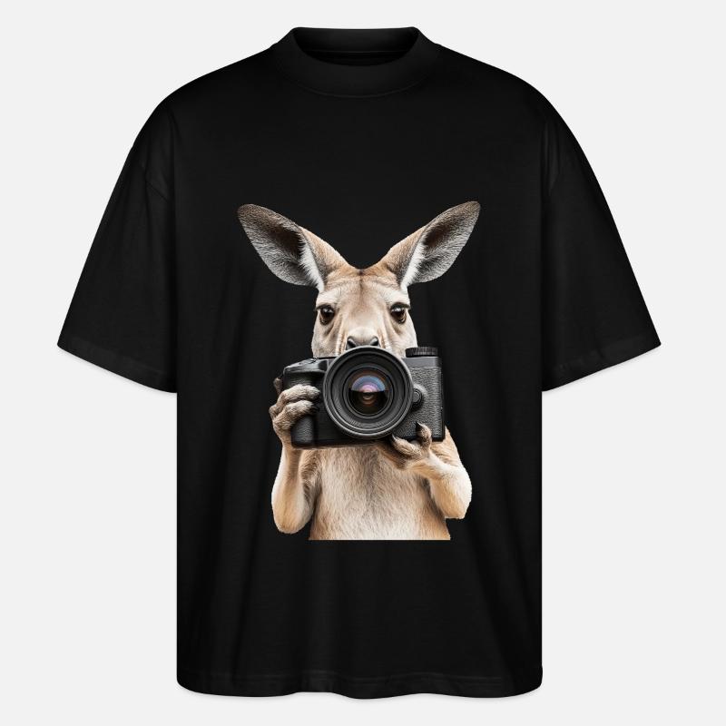 Känguru - Stanley/Stella Oversized Unisex Bio T-Shirt Blaster 2.0 - Schwarz