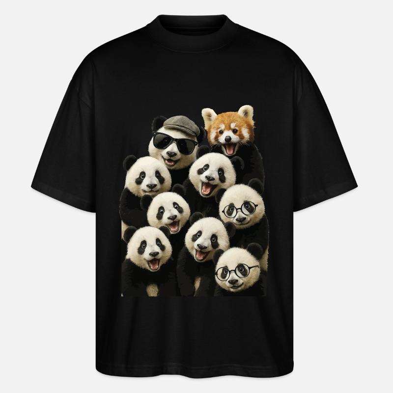 Panda - Stanley/Stella Oversized Unisex Bio T-Shirt Blaster 2.0 - Schwarz