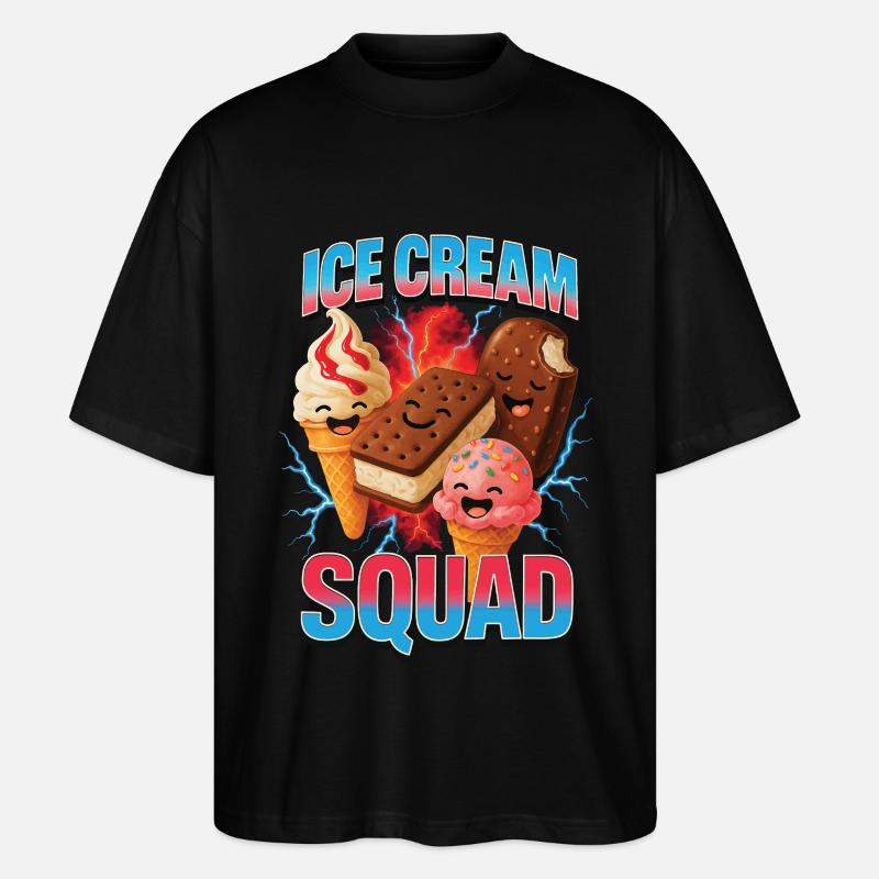 Crème glacée Crème glacée - T-shirt bio Blaster 2.0 coupe oversize Stanley/Stella Unisexe - noir