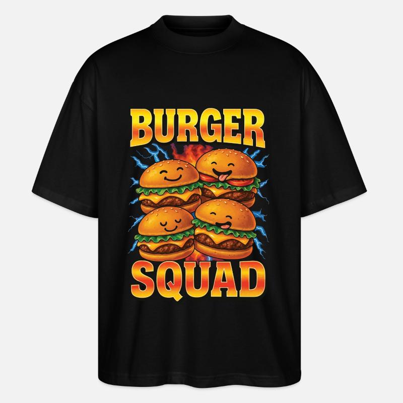 Burger - Stanley/Stella Oversized Unisex Bio T-Shirt Blaster 2.0 - Schwarz