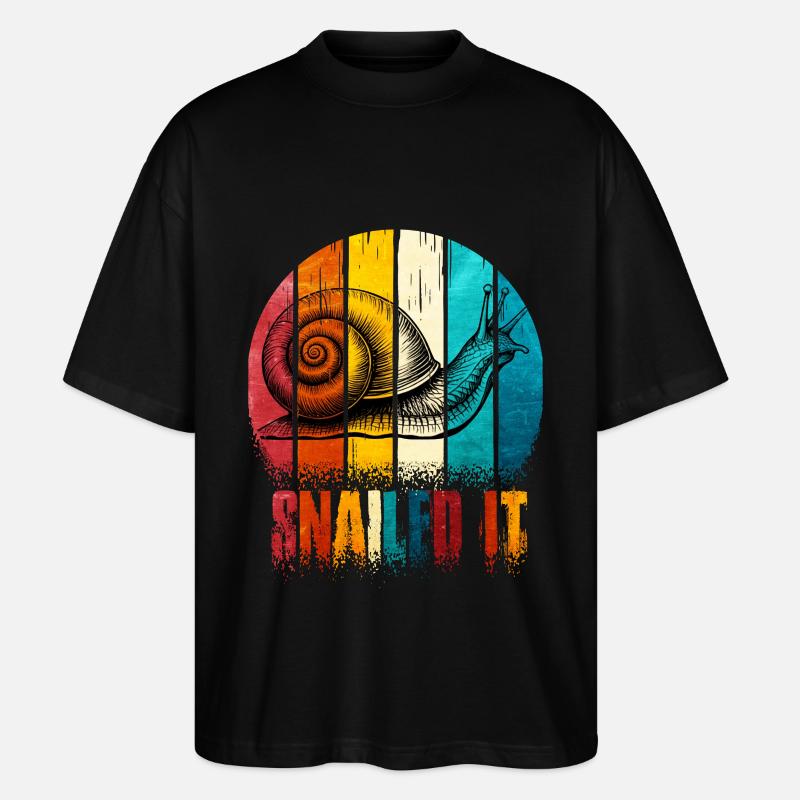 Schnecke - Stanley/Stella Oversized Unisex Bio T-Shirt Blaster 2.0 - Schwarz