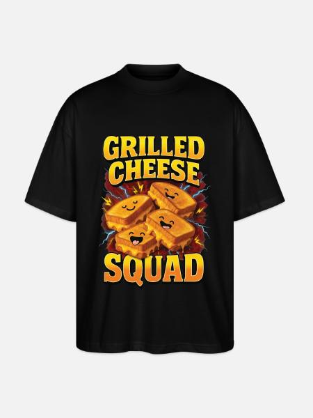 Gegrillter Käse - Stanley/Stella Oversized Unisex Bio T-Shirt Blaster 2.0 - Schwarz
