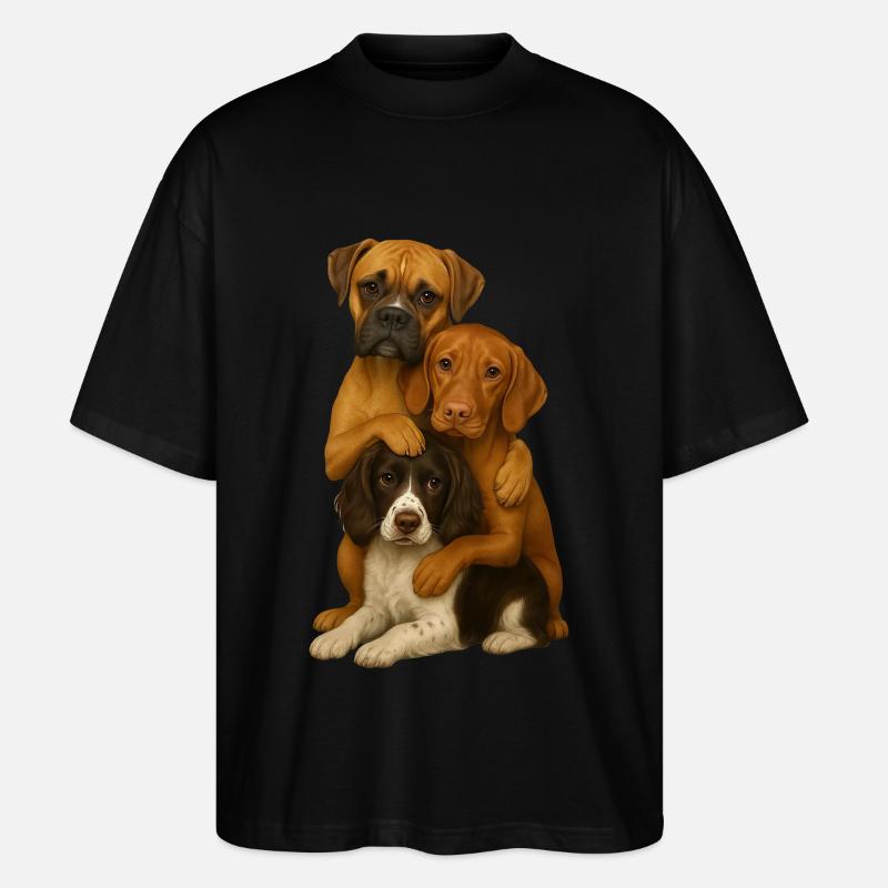 Chien Chiens Chiens mignons - T-shirt bio Blaster 2.0 coupe oversize Stanley/Stella Unisexe - noir