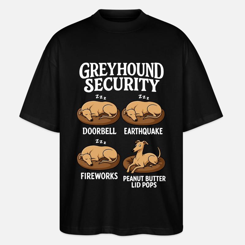 Windhund Greyhound - Stanley/Stella Oversized Unisex Bio T-Shirt Blaster 2.0 - Schwarz