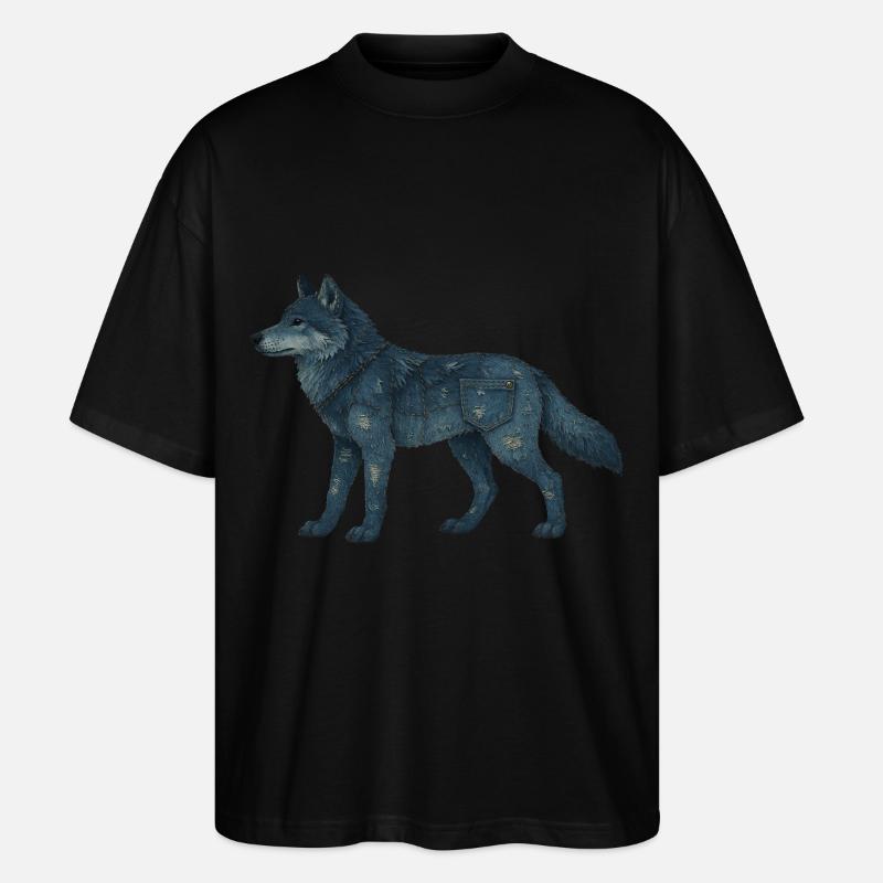 Wolf Denim - Stanley/Stella Oversized Unisex Bio T-Shirt Blaster 2.0 - Schwarz
