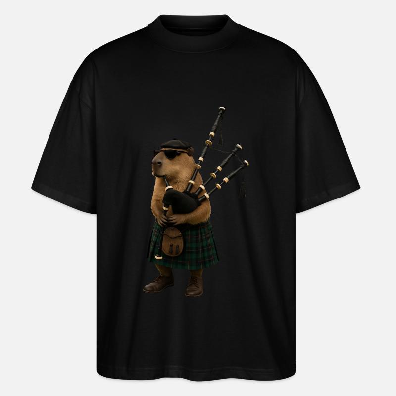 Cornemuse Capybara - T-shirt bio Blaster 2.0 coupe oversize Stanley/Stella Unisexe - noir