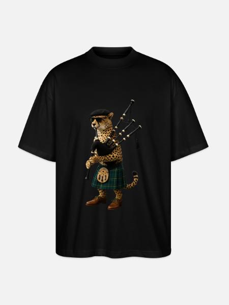 Gepard Dudelsack - Stanley/Stella Oversized Unisex Bio T-Shirt Blaster 2.0 - Schwarz