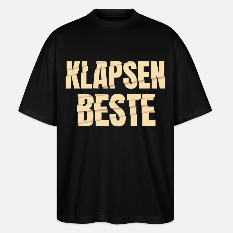 Klapsenbeste Klapse Psychiatrie Sprüche Geschenk - Stanley/Stella Oversized Unisex Bio T-Shirt Blaster 2.0 - Schwarz