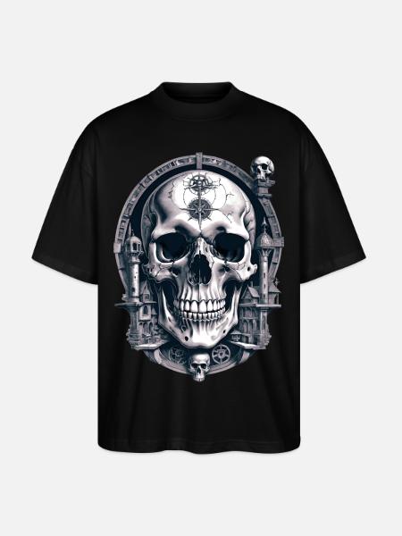 Skull - Stanley/Stella Oversized Unisex Organic T-shirt Blaster 2.0 - black