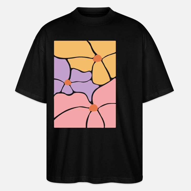 Boho Flora Blumen - Stanley/Stella Oversized Unisex Bio T-Shirt Blaster 2.0 - Schwarz