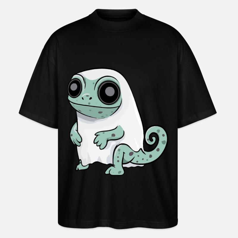 Chameleon Halloween Comic Ghost - Stanley/Stella Oversized Unisex Organic T-shirt Blaster 2.0 - black