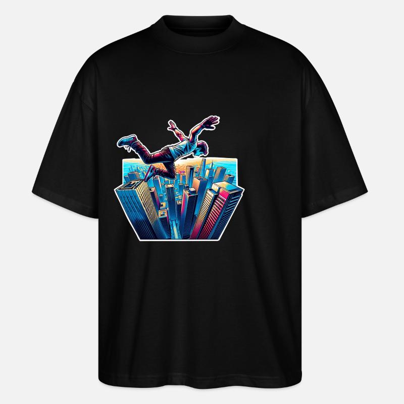 Parkour - Stanley/Stella Oversized Unisex Bio T-Shirt Blaster 2.0 - Schwarz