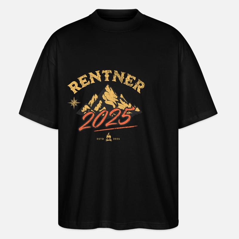 Rentner 2025 - Stanley/Stella Oversized Unisex Bio T-Shirt Blaster 2.0 - Schwarz