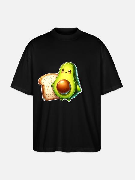 Avocado Toast - Stanley/Stella Oversized Unisex Organic T-shirt Blaster 2.0 - black