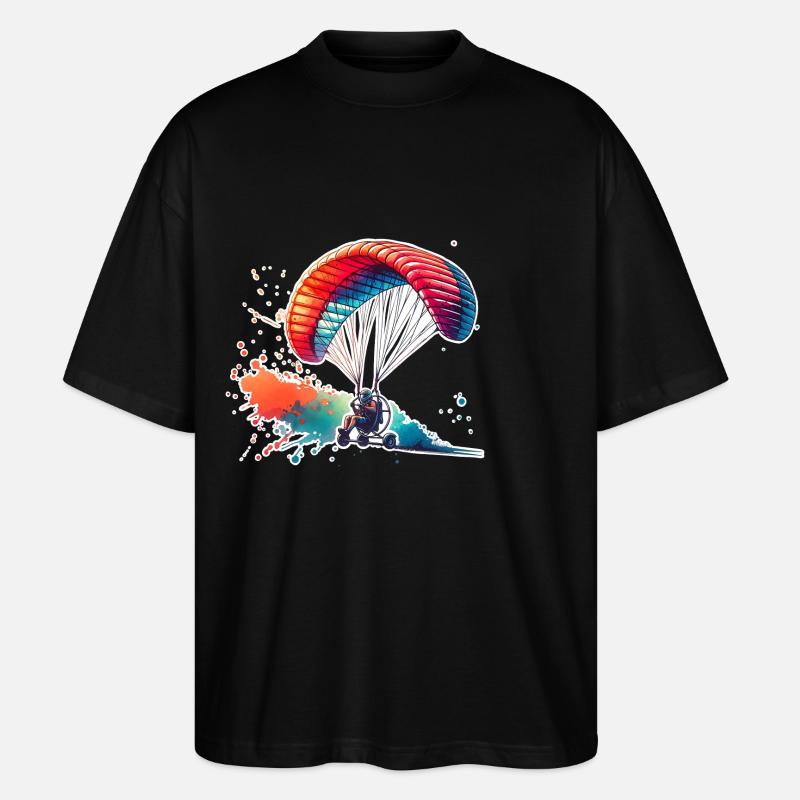 Motorschirm Paramotor - Stanley/Stella Oversized Unisex Bio T-Shirt Blaster 2.0 - Schwarz
