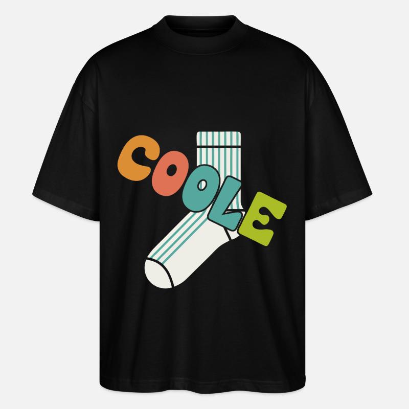 Chaussette cool - design motivant amusant - T-shirt bio Blaster 2.0 coupe oversize Stanley/Stella Unisexe - noir