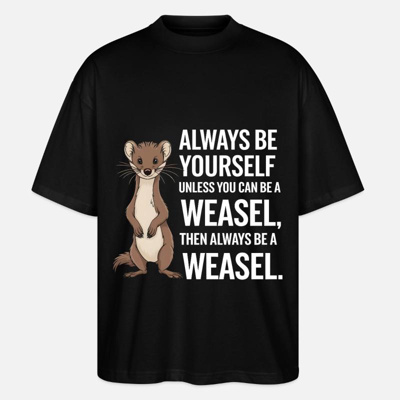 Wiesel - Stanley/Stella Oversized Unisex Bio T-Shirt Blaster 2.0 - Schwarz