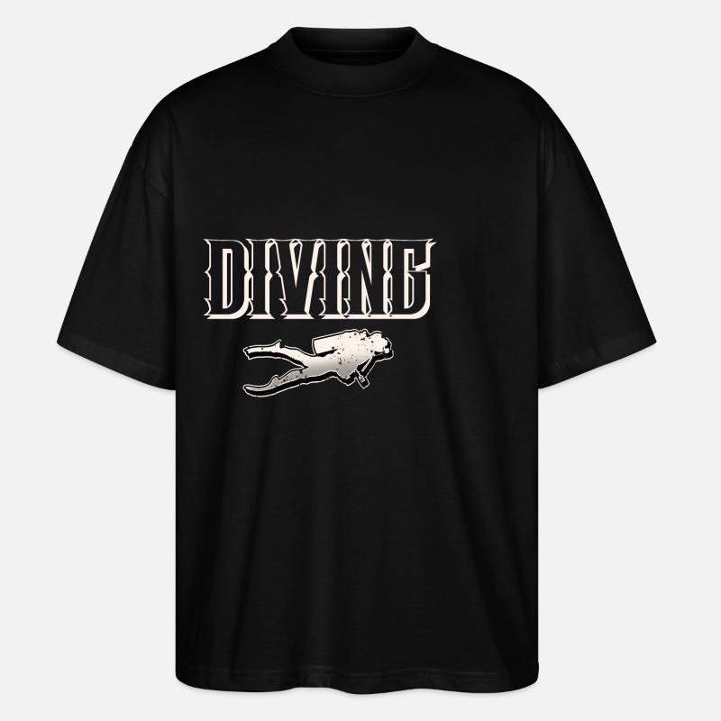 Diver Diving - Stanley/Stella Oversized Unisex Organic T-shirt Blaster 2.0 - black