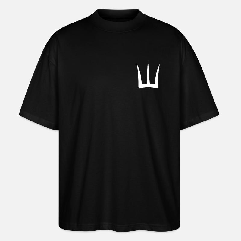 Weißer Dreizack - Stanley/Stella Oversized Unisex Bio T-Shirt Blaster 2.0 - Schwarz
