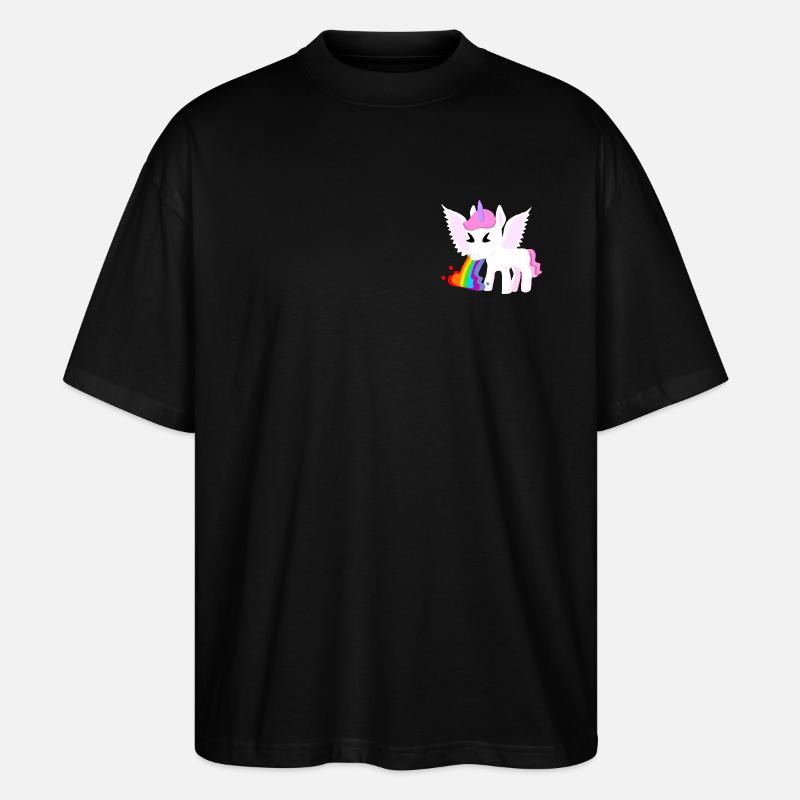 Licorne ailée - T-shirt bio Blaster 2.0 coupe oversize Stanley/Stella Unisexe - noir