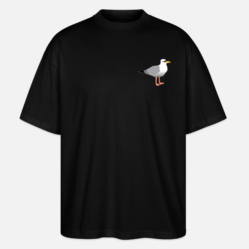 Coole Möwe - Stanley/Stella Oversized Unisex Bio T-Shirt Blaster 2.0 - Schwarz