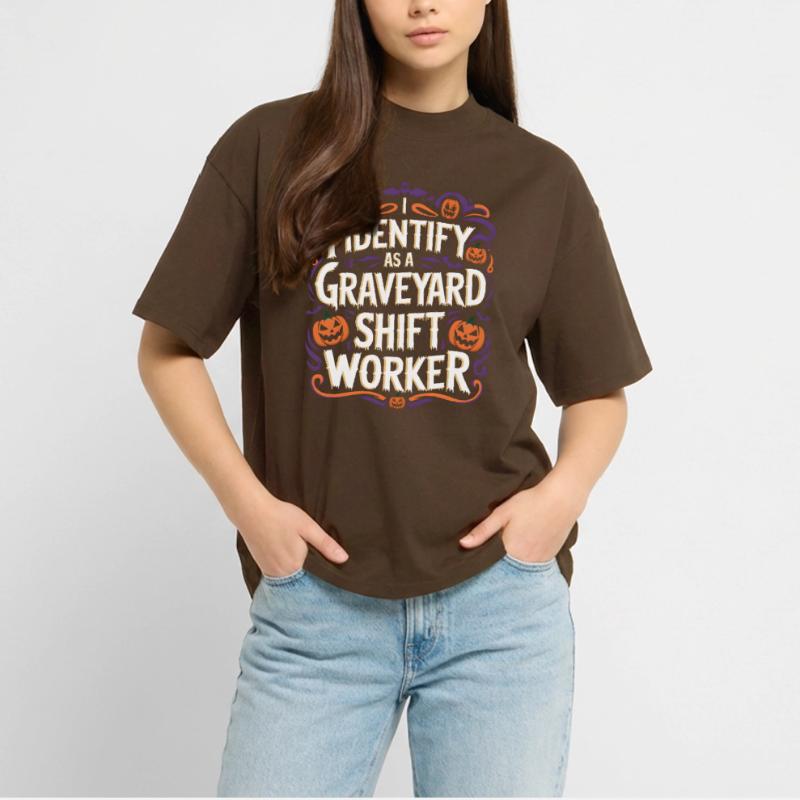 I Identify As A Graveyard Shift Worker Stanley/Stella Oversized Unisex Organic T-shirt Blaster 2.0