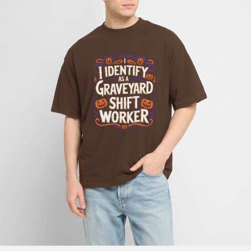 I Identify As A Graveyard Shift Worker Stanley/Stella Oversized Unisex Organic T-shirt Blaster 2.0