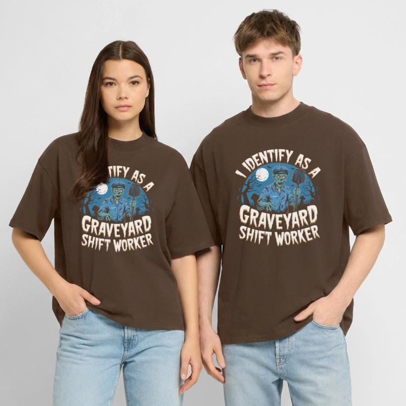 I Identify As A Graveyard Shift Worker Stanley/Stella Oversized Unisex Organic T-shirt Blaster 2.0