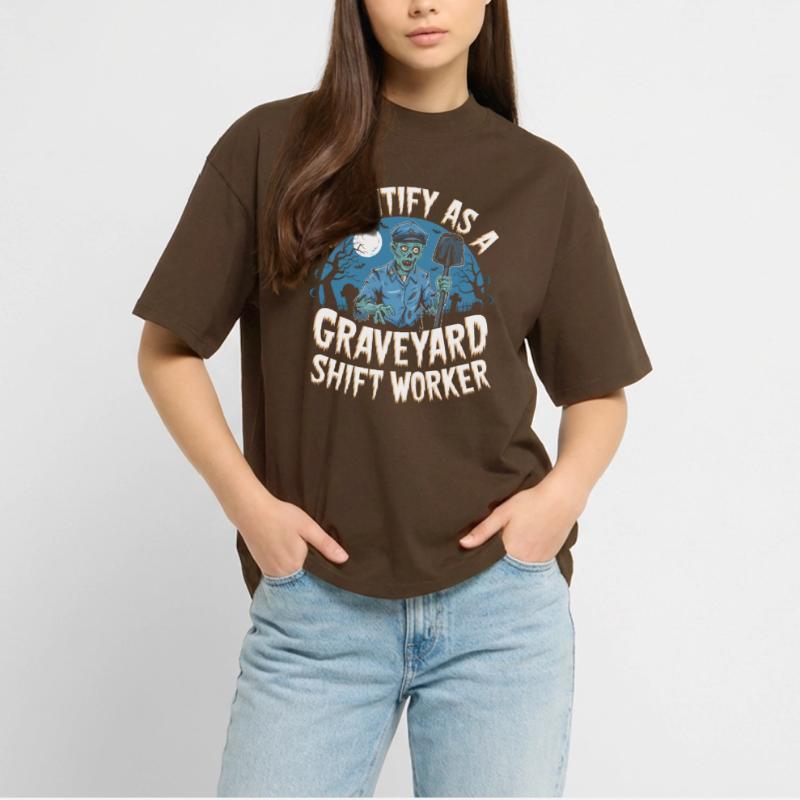 I Identify As A Graveyard Shift Worker Stanley/Stella Oversized Unisex Organic T-shirt Blaster 2.0