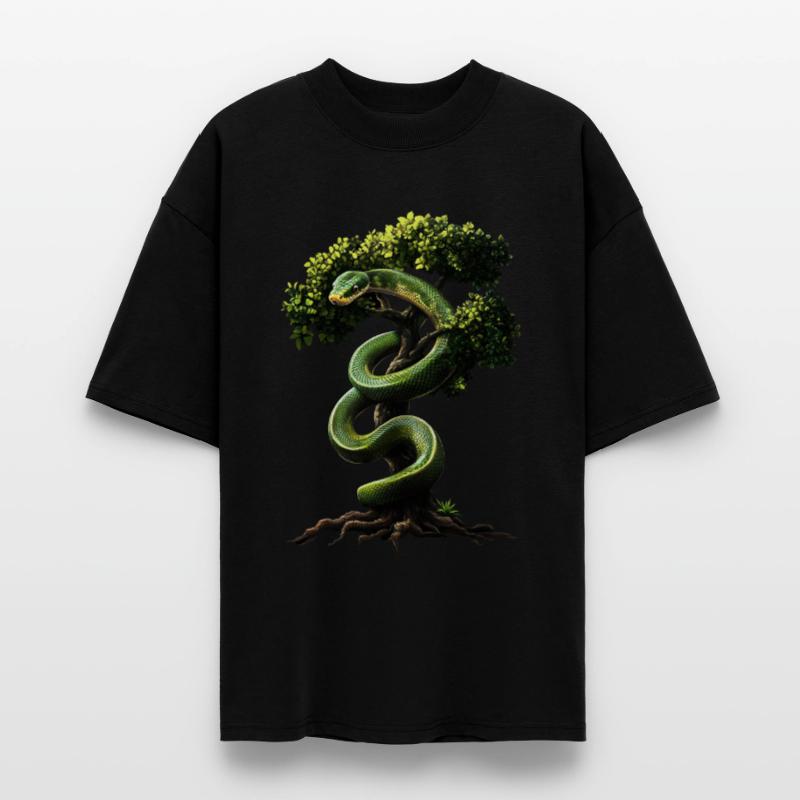 Green Tree Python Snakes Lover Terrarium Stanley/Stella Oversized Unisex Organic T-shirt Blaster 2.0