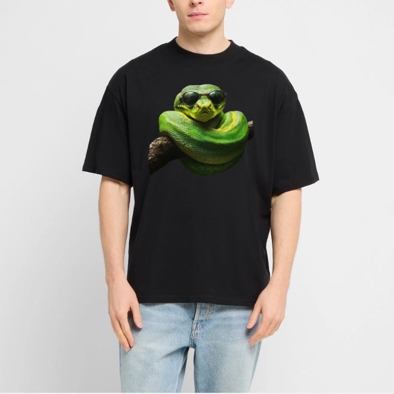 Green Tree Python Snakes Lover Terrarium Stanley/Stella Oversized Unisex Organic T-shirt Blaster 2.0