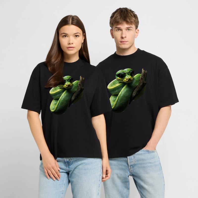 Green Tree Python Snakes Lover Terrarium Stanley/Stella Oversized Unisex Organic T-shirt Blaster 2.0