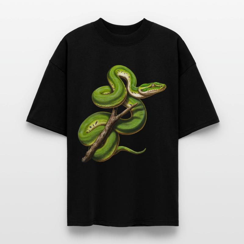 Green Tree Python Snakes Lover Terrarium Stanley/Stella Oversized Unisex Organic T-shirt Blaster 2.0