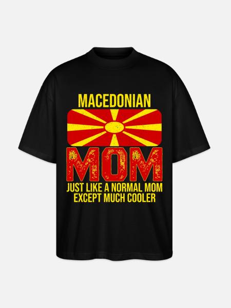 Macedonische Moeder Noord-Macedonië Vlag voor Moeder - Stanley/Stella Uniseks oversized bio T-shirt Blaster 2.0 - zwart