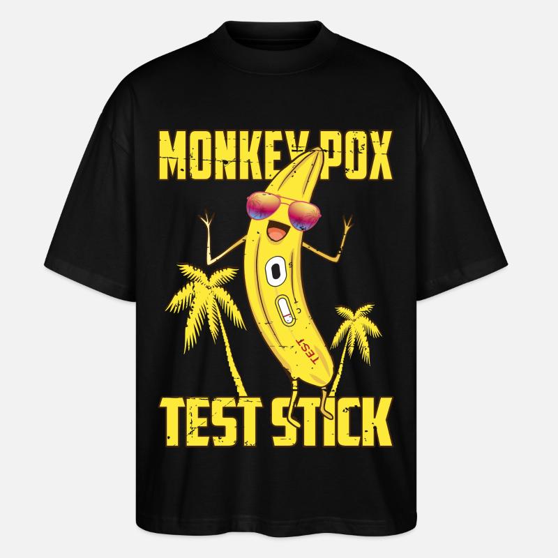 Affenpocken Teststäbchen - Stanley/Stella Oversized Unisex Bio T-Shirt Blaster 2.0 - Schwarz