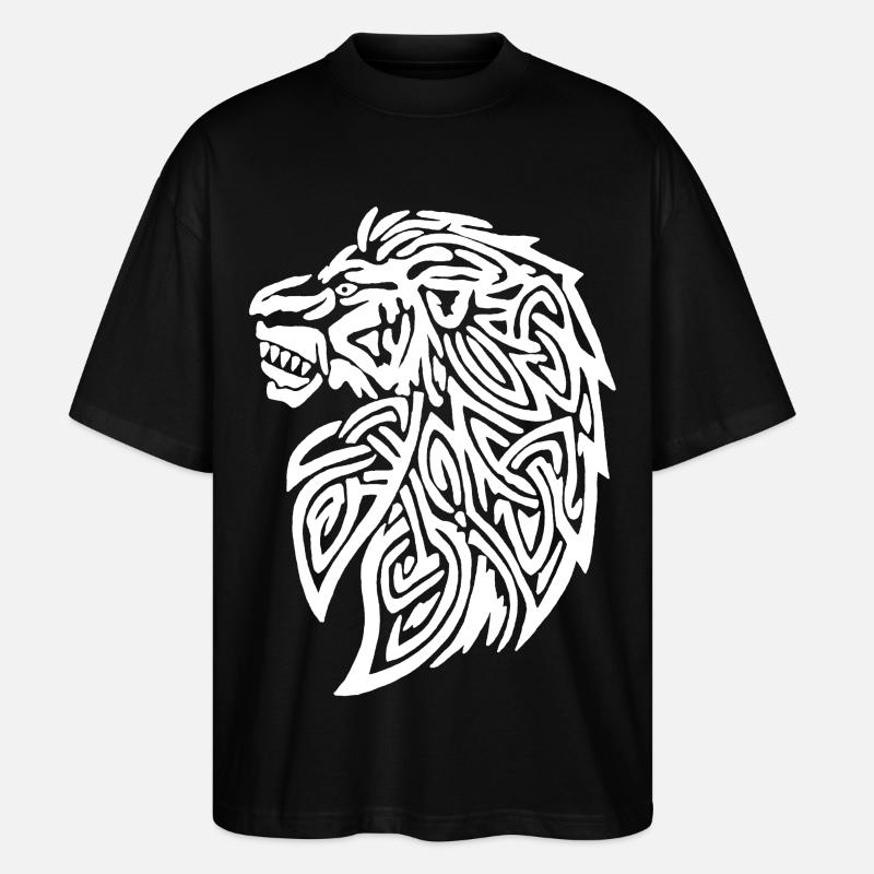 Stammes-Löwe - Stanley/Stella Oversized Unisex Bio T-Shirt Blaster 2.0 - Schwarz