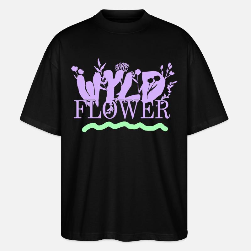 Wyld Flower – Boho Vibes - Stanley/Stella Oversized Unisex Bio T-Shirt Blaster 2.0 - Schwarz