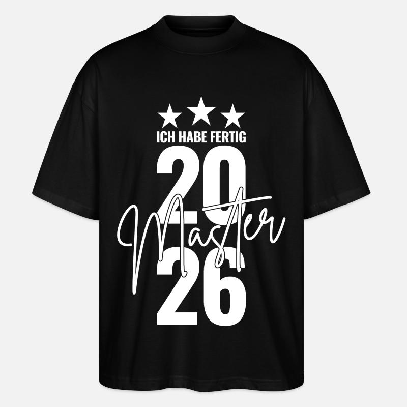 Master 2026 I have finished - Stanley/Stella Oversized Unisex Organic T-shirt Blaster 2.0 - black