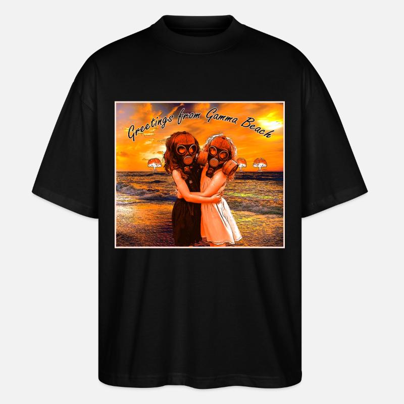 Irradiated beach Gamma Beach - Stanley/Stella Oversized Unisex Organic T-shirt Blaster 2.0 - black